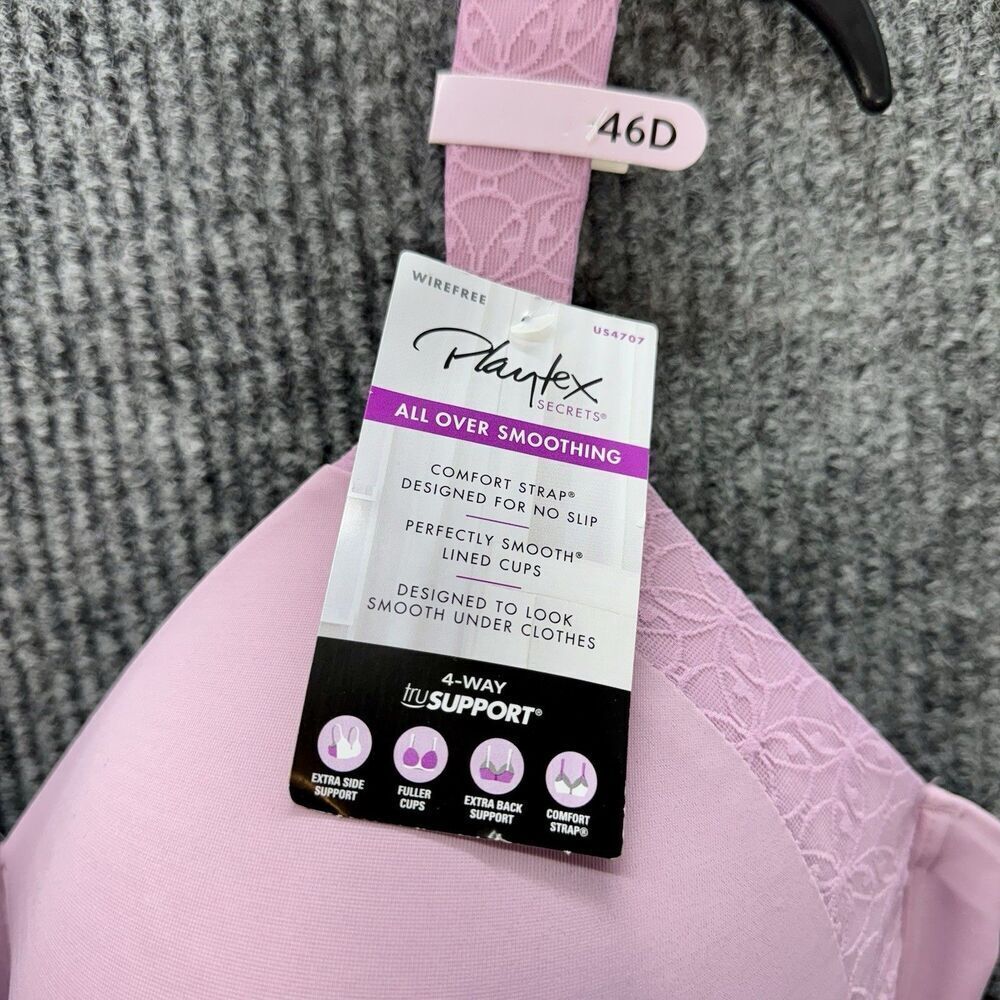 💗💗💗💗PLAYTEX Pink Lightly Lined Full Coverage Bra - Picture 3 of 8